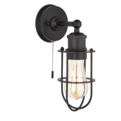 Portmore Bathroom Wall Light - Black -Chic Lighting Store 13794239 2004957105290723
