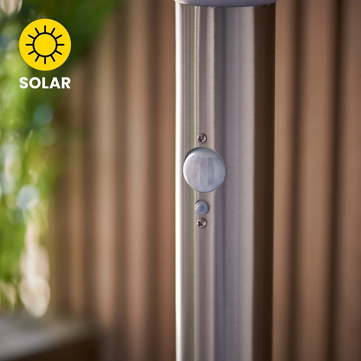 Halton 50cm Photocell & PIR Solar Outdoor Floor Light - Stainless Steel 7 Halton 50cm Photocell & PIR Solar Outdoor Floor Light - Stainless Steel - Image 5