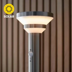 Halton 80cm Photocell & PIR Solar Outdoor Floor Light - Stainless Steel 13 Halton 80cm Photocell & PIR Solar Outdoor Floor Light - Stainless Steel -Chic Lighting Store 13794247 4794957104151224