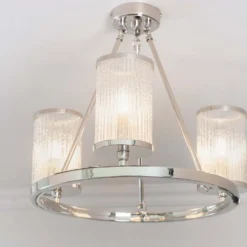 Easton Semi Flush Light - 3lt Nickel 11 Easton Semi Flush Light - 3lt Nickel -Chic Lighting Store 13794251 3694957105380618
