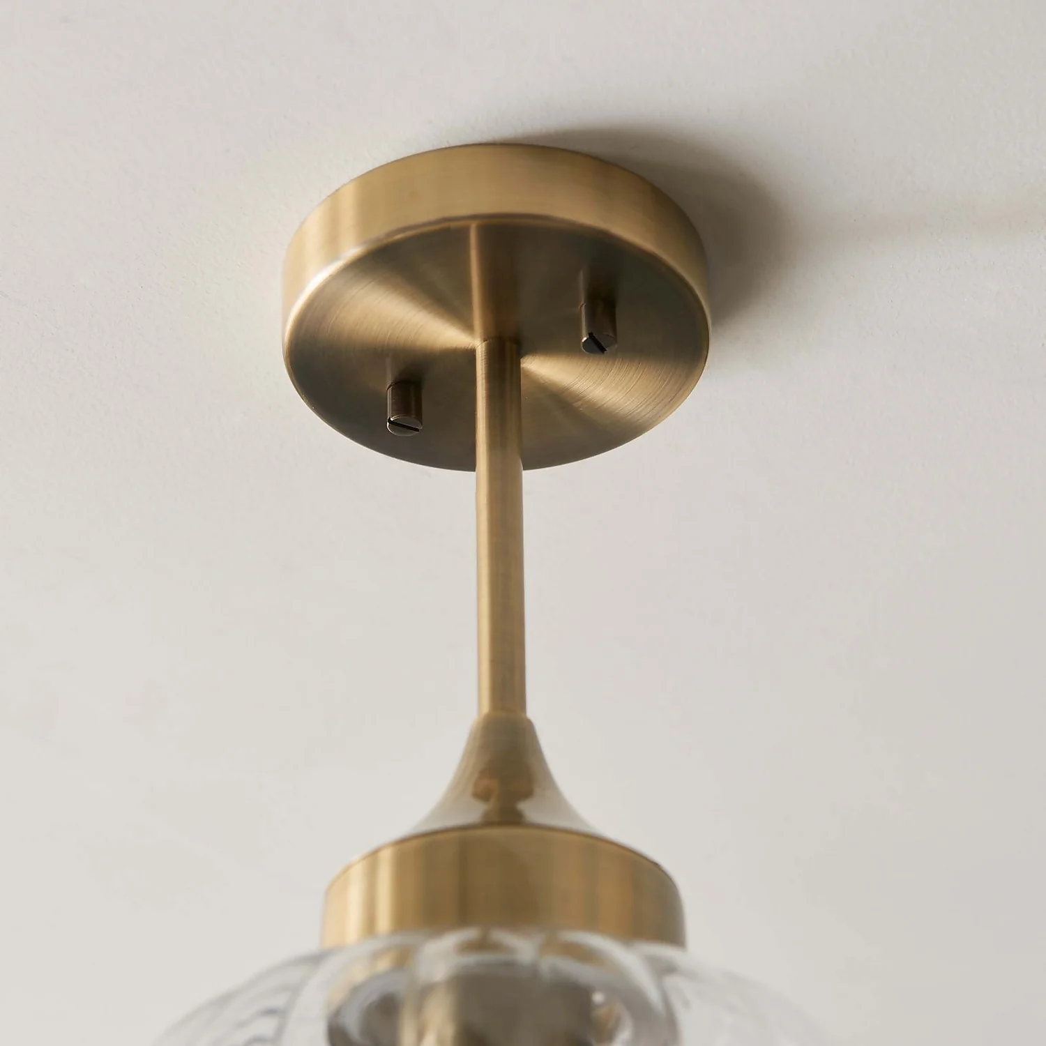 Addington Semi Flush Light - Brass 10 Addington Semi Flush Light - Brass - Image 8