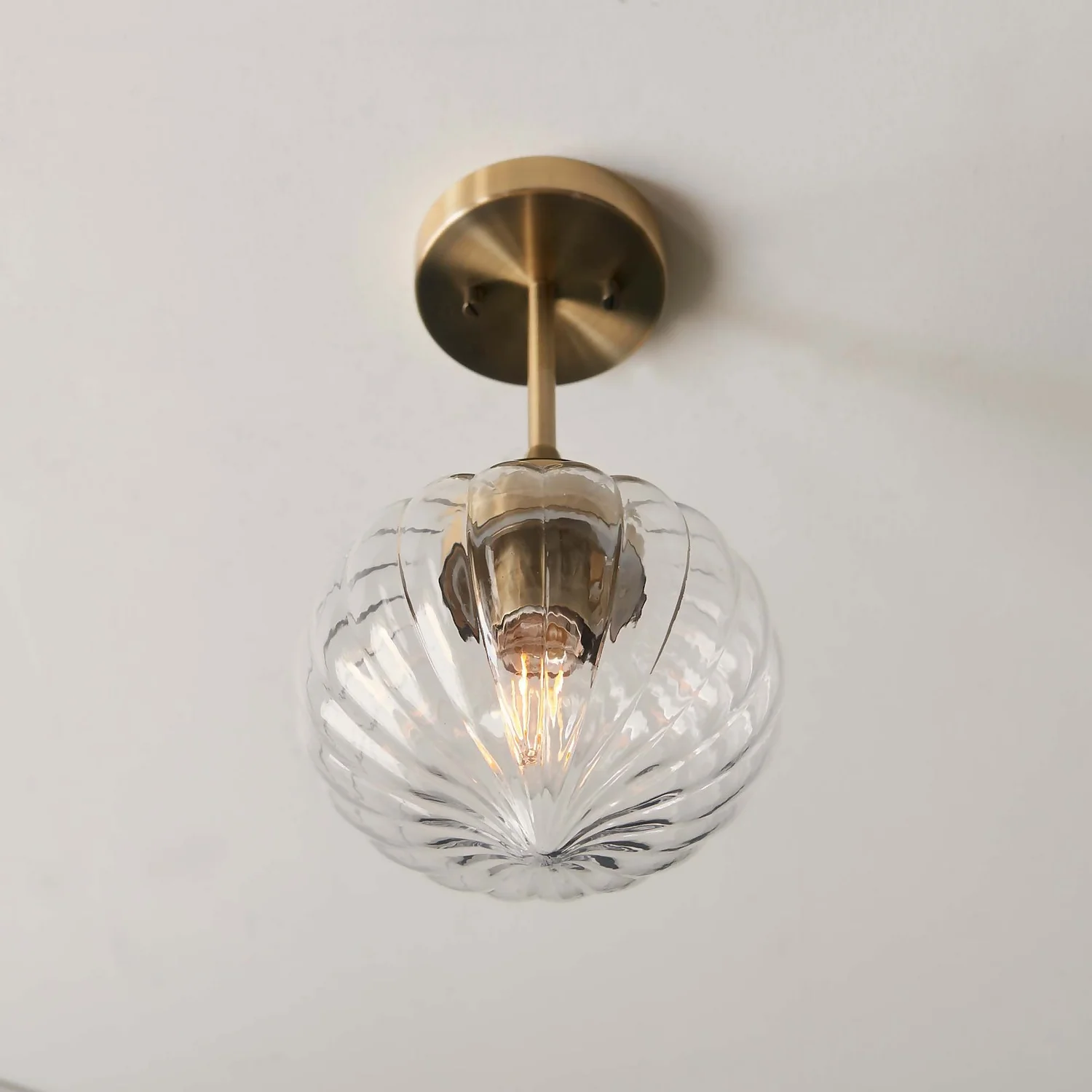 Addington Semi Flush Light - Brass 8 Addington Semi Flush Light - Brass - Image 6