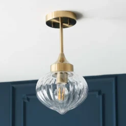 Addington Semi Flush Light - Brass 12 Addington Semi Flush Light - Brass -Chic Lighting Store 13794259 1634957104038721