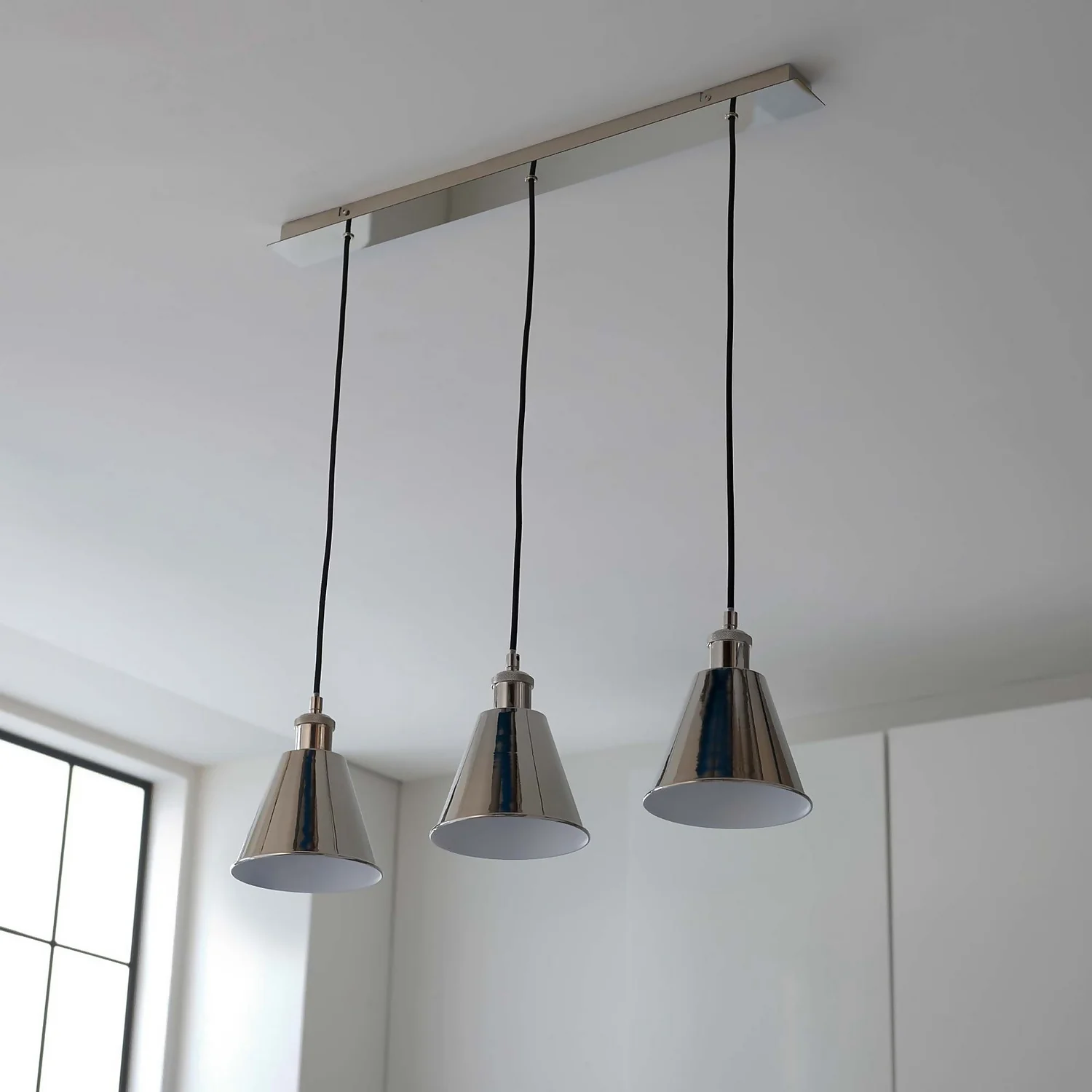 Rhinefield Pendant Light - 3lt Nickel 5 Rhinefield Pendant Light - 3lt Nickel - Image 3