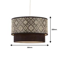 Harper Two Tier Easy-Fit Light Shade - Black 9 Harper Two Tier Easy-Fit Light Shade - Black -Chic Lighting Store 13884616 9064984012629045