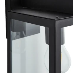 Hestia E27 Glass Panel Outdoor Box Lantern - Black 9 Hestia E27 Glass Panel Outdoor Box Lantern - Black -Chic Lighting Store 13924362 1874980109381578