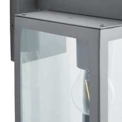 Hestia E27 Glass Panel Outdoor Box Lantern - Silver 9 Hestia E27 Glass Panel Outdoor Box Lantern - Silver -Chic Lighting Store 13924363 3694980108180933