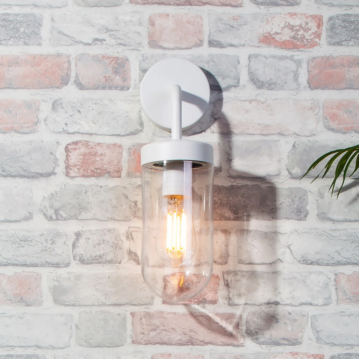 Kew Curved Arm E27 Outdoor Wall Light - Ivory 3 Kew Curved Arm E27 Outdoor Wall Light - Ivory