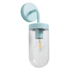Kew Curved Arm E27 Outdoor Wall Light - Pale Blue 9 Kew Curved Arm E27 Outdoor Wall Light - Pale Blue -Chic Lighting Store 13924368 1814980108023538