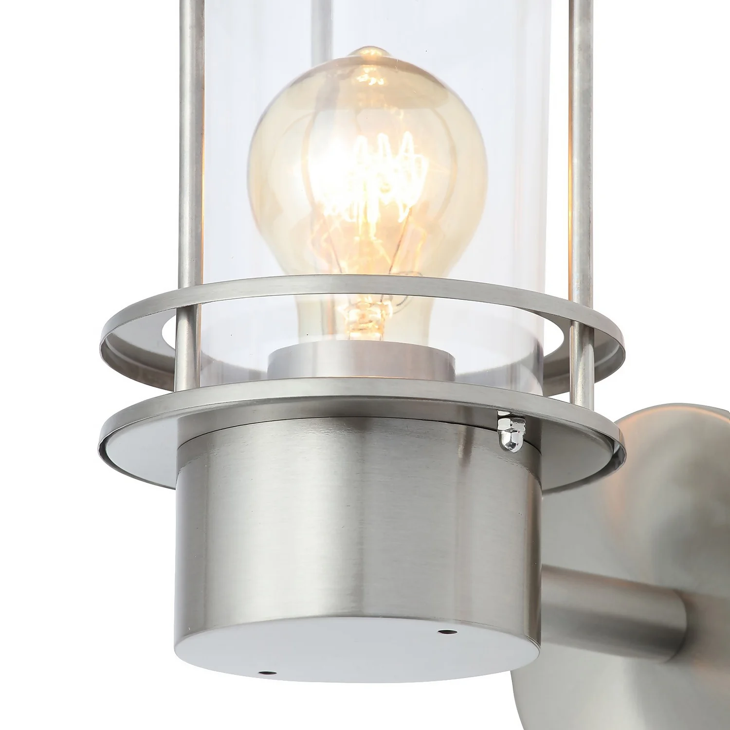 Leonis Miners Style Outdoor Wall Lantern - Stainless Steel 6 Leonis Miners Style Outdoor Wall Lantern - Stainless Steel - Image 4