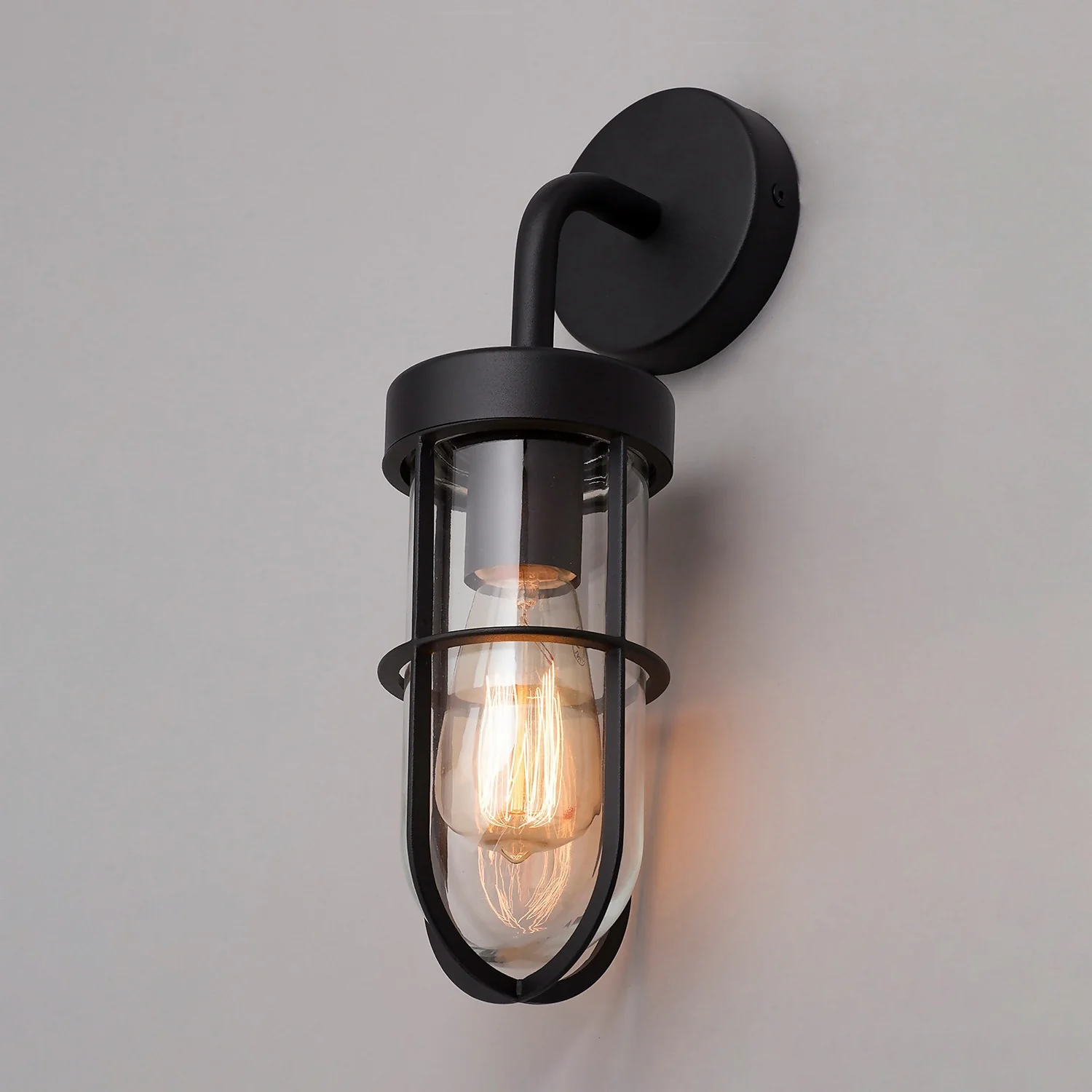 Woking Caged Outdoor Wall Light - Black 4 Woking Caged Outdoor Wall Light - Black - Image 2