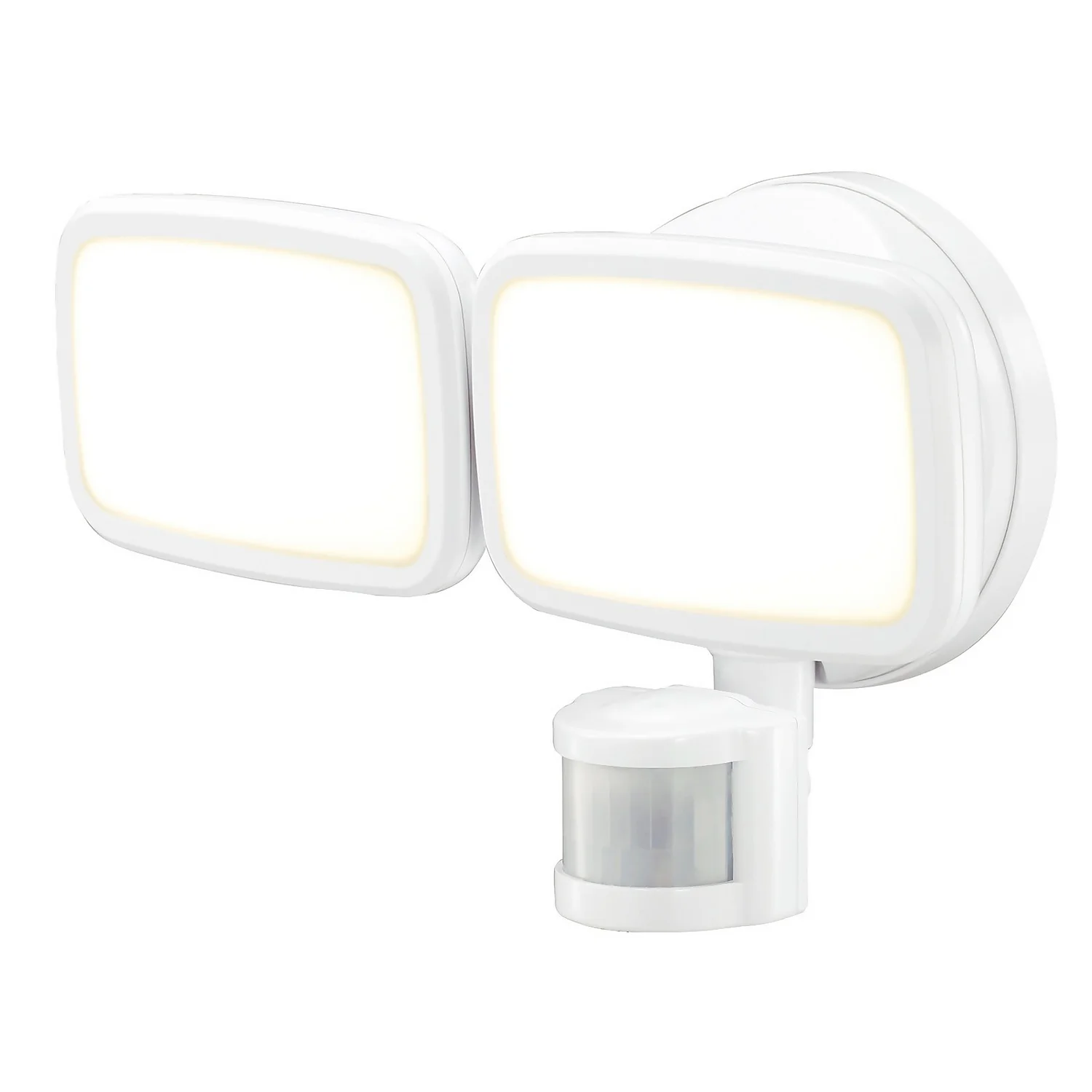Lynn 2 Light LED Outdoor Floodlight With PIR Sensor (IP65) - White 4 Lynn 2 Light LED Outdoor Floodlight With PIR Sensor (IP65) - White - Image 2