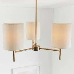 Kari 3 Light Semi Flush Ceiling Light - Brass -Chic Lighting Store 13938479 6714981960523205