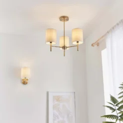 Kari 3 Light Semi Flush Ceiling Light - Brass -Chic Lighting Store 13938479 7794981960412832
