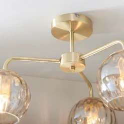 Geneva 3 Light Semi Flush Ceiling Light - Brass 17 Geneva 3 Light Semi Flush Ceiling Light - Brass -Chic Lighting Store 13938484 1564981960477596