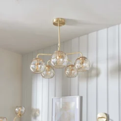 Geneva 5 Light Pendant Light - Brass 10 Geneva 5 Light Pendant Light - Brass -Chic Lighting Store 13938485 7384981958489502