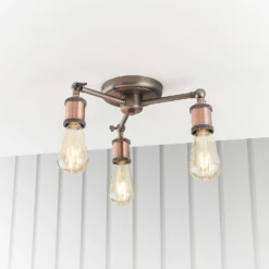 Henrik 3 Light Semi Flush Ceiling Light - Pewter 17 Henrik 3 Light Semi Flush Ceiling Light - Pewter -Chic Lighting Store 13938488 6774981961158392