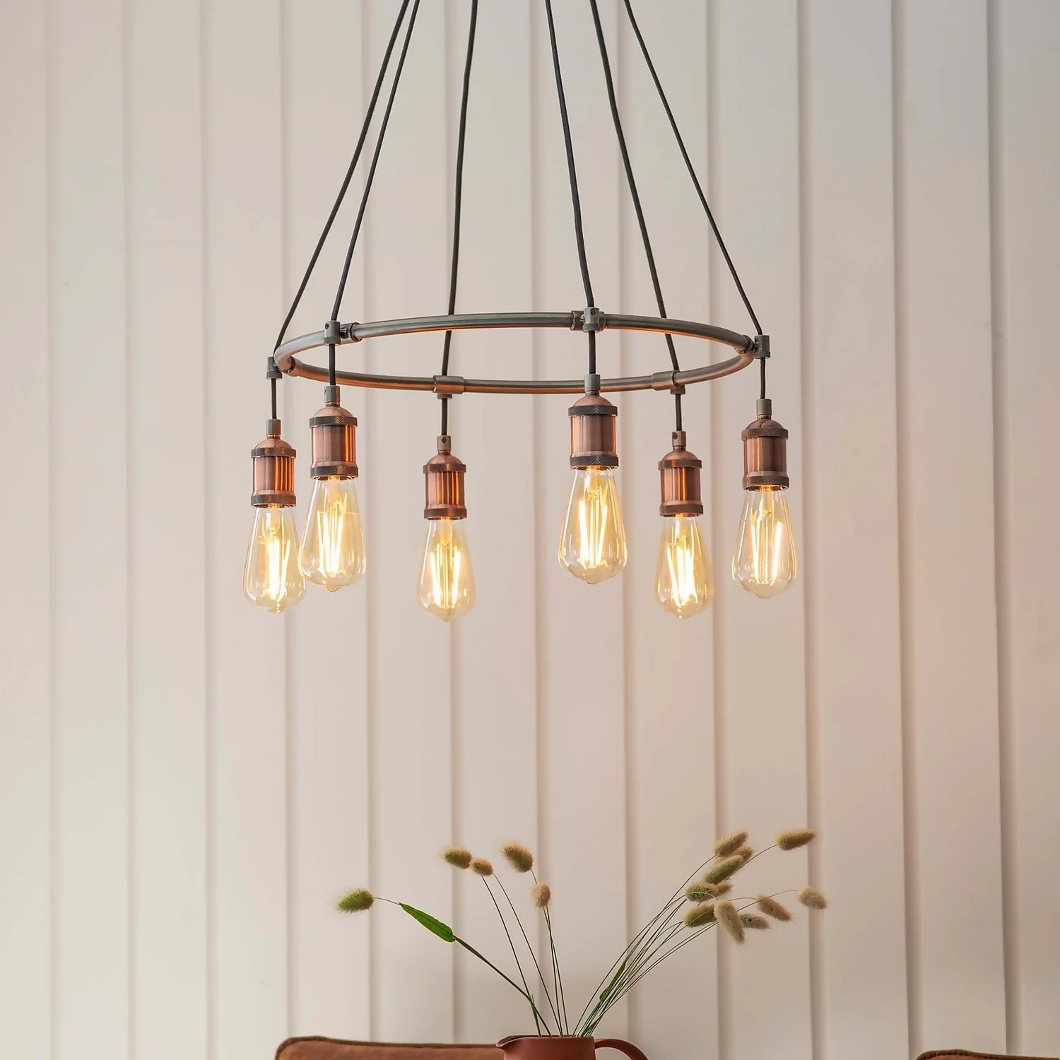 Henrik 6 Light Pendant Light - Pewter 3 Henrik 6 Light Pendant Light - Pewter