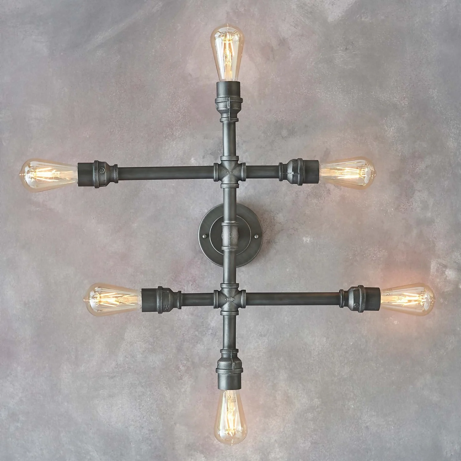 Gabe 6 Light Semi Flush Ceiling Light - Pewter 8 Gabe 6 Light Semi Flush Ceiling Light - Pewter - Image 6