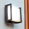 Lutec Qubo LED Square Outdoor Wall Light - Anthracite -Chic Lighting Store 13950210 1274993052187744