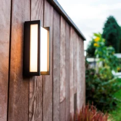 Lutec Qubo LED Rectangle Outdoor Wall Light - Anthracite -Chic Lighting Store 13950212 1964993052280360