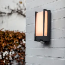 Lutec Qubo LED Outdoor Wall Light With PIR Motion Sensor - Anthracite 12 Lutec Qubo LED Outdoor Wall Light With PIR Motion Sensor - Anthracite -Chic Lighting Store 13950215 3414993052600097