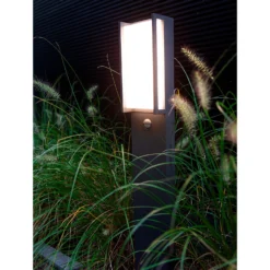 Lutec Qubo LED Outdoor Bollard Light With PIR Motion Sensor - Anthracite 10 Lutec Qubo LED Outdoor Bollard Light With PIR Motion Sensor - Anthracite -Chic Lighting Store 13950216 1804993052339181