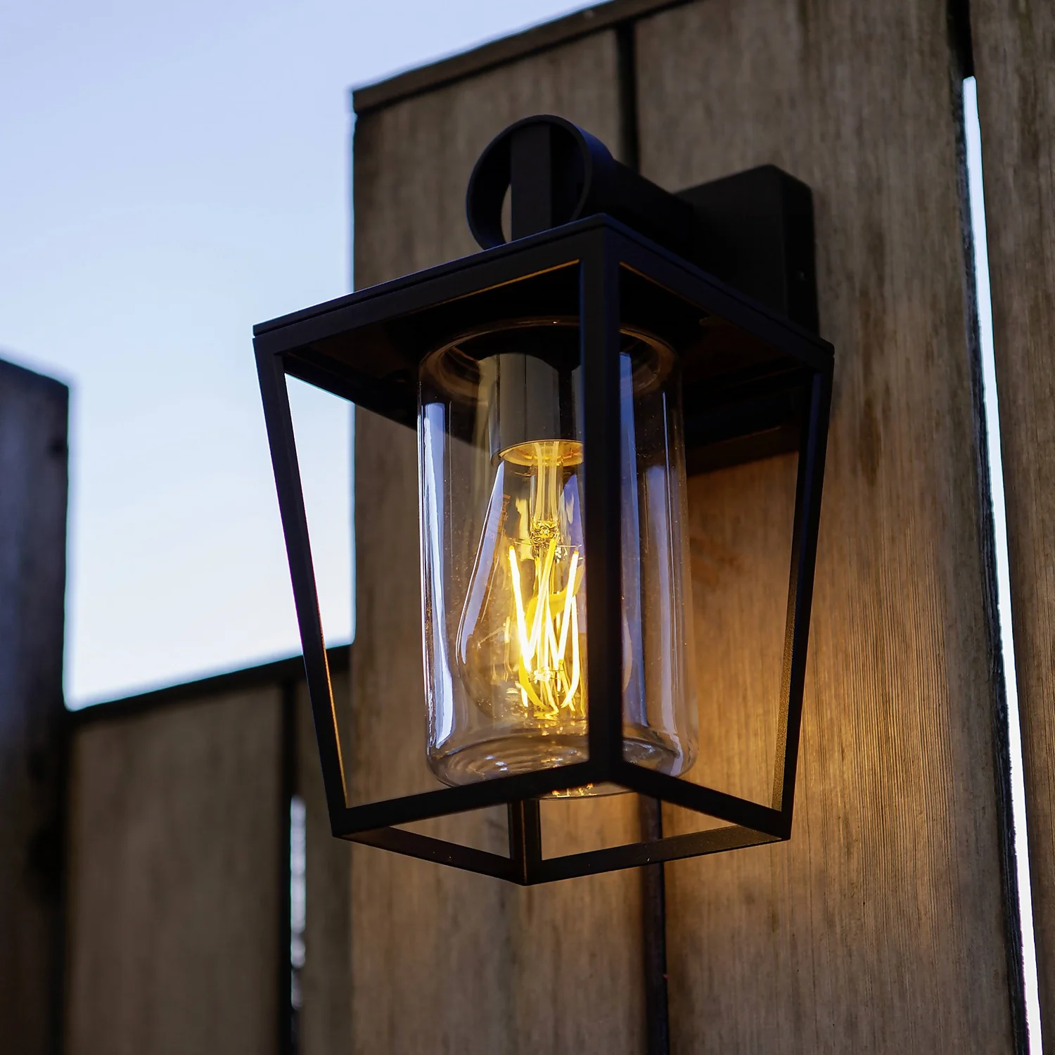 Lutec West E27 Outdoor Wall Lantern - Black 3 Lutec West E27 Outdoor Wall Lantern - Black