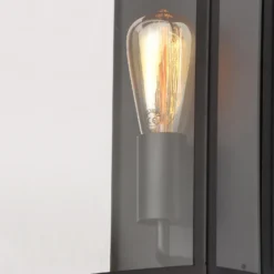 Minerva Outdoor Box Lantern Wall Light - Black 9 Minerva Outdoor Box Lantern Wall Light - Black -Chic Lighting Store 13956092 1724995190332837