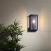 Minerva Outdoor Box Lantern Wall Light - Black -Chic Lighting Store 13956092 2904995190212096