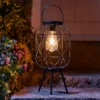 Homebase Edit Black Wire Solar Tripod Lantern -Chic Lighting Store 13956309 2075002413911757