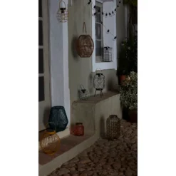 Homebase Edit Brown Rattan Solar Lantern - 31cm 12 Homebase Edit Brown Rattan Solar Lantern - 31cm -Chic Lighting Store 13956313 1675022633908442