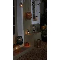 Homebase Edit Brown Rattan Solar Lantern - 31cm 14 Homebase Edit Brown Rattan Solar Lantern - 31cm -Chic Lighting Store 13956313 1705022633970671
