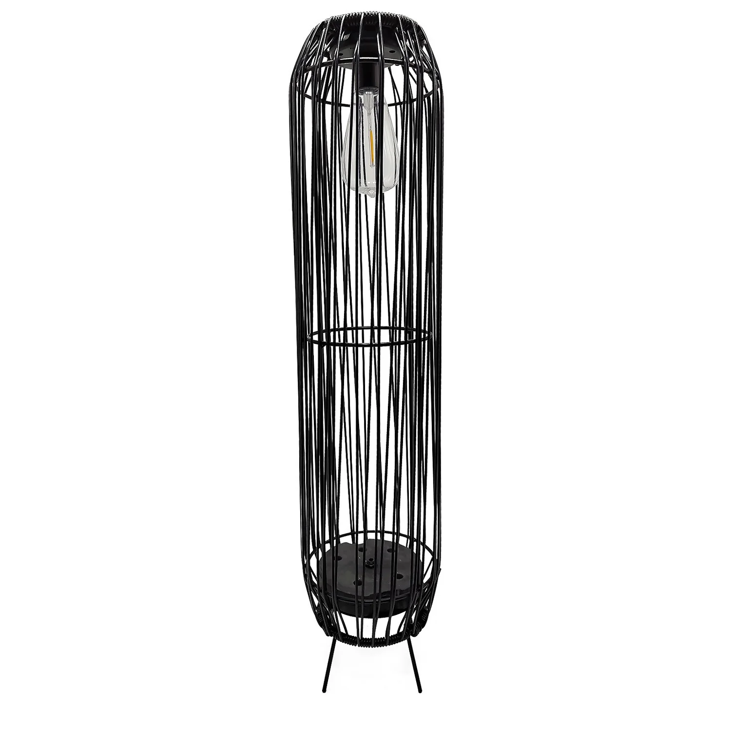 Homebase Edit Tall Black Rattan Solar Lantern 4 Homebase Edit Tall Black Rattan Solar Lantern - Image 2