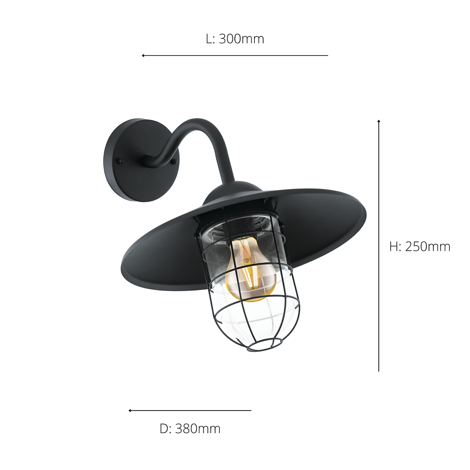Eglo Melgoa Outdoor Wall Light - Black 5 Eglo Melgoa Outdoor Wall Light - Black - Image 3