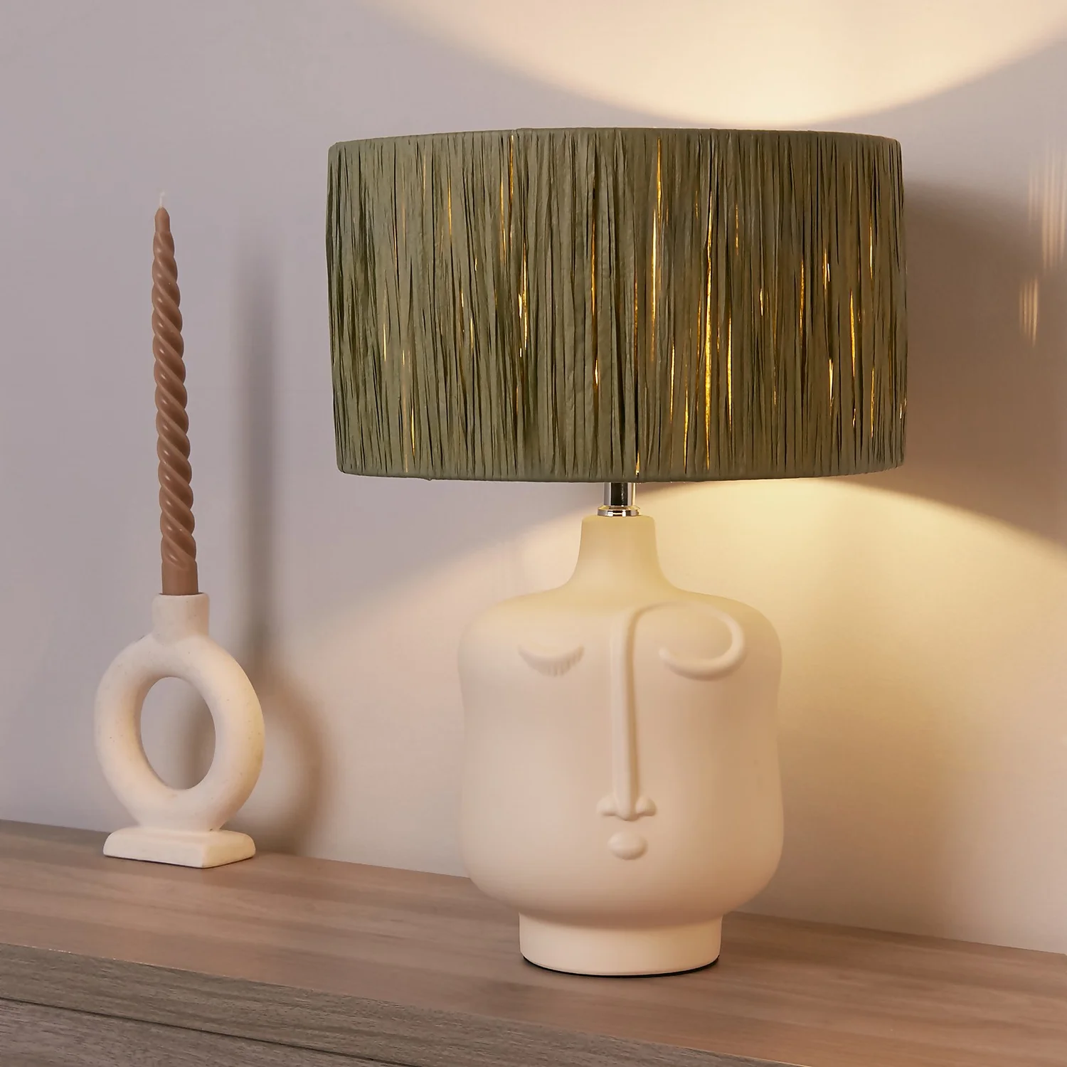 Face Table Lamp - Sage 7 Face Table Lamp - Sage - Image 5