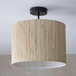 Caen Semi Flush Ceiling Light - Natural 11 Caen Semi Flush Ceiling Light - Natural -Chic Lighting Store 14301796 1175038438947531