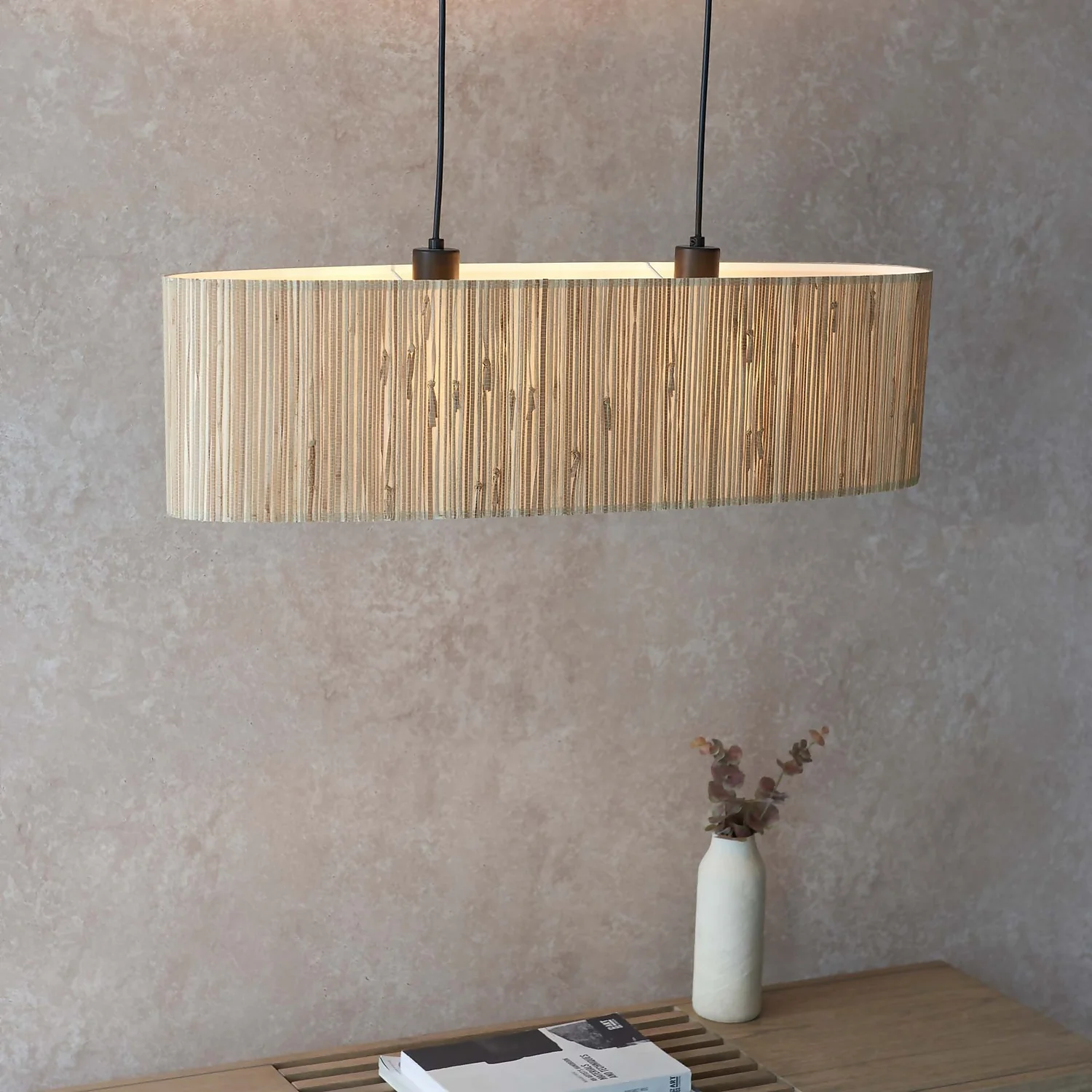 Caen Linear Pendant Ceiling Light - Natural 7 Caen Linear Pendant Ceiling Light - Natural - Image 5