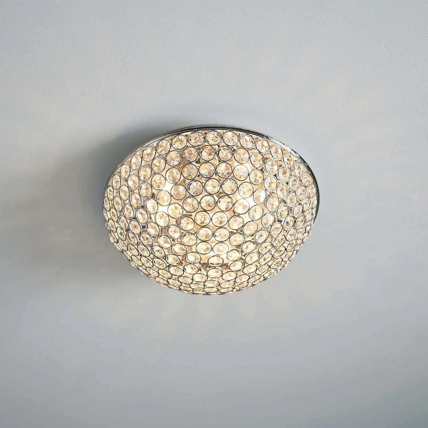 Daless Bathroom Flush Ceiling Light - Chrome Effect 7 Daless Bathroom Flush Ceiling Light - Chrome Effect - Image 5