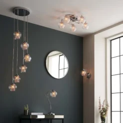 Clashmore Cluster Pendant Ceiling Light - Chrome Effect 17 Clashmore Cluster Pendant Ceiling Light - Chrome Effect -Chic Lighting Store 14301803 1375038438183734