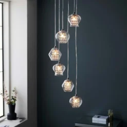 Clashmore Cluster Pendant Ceiling Light - Chrome Effect 13 Clashmore Cluster Pendant Ceiling Light - Chrome Effect -Chic Lighting Store 14301803 9875038437910002