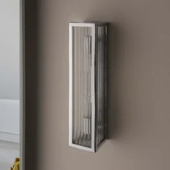 Daltra Large Ribbed Bathroom Wall Light - Chrome Effect 12 Daltra Large Ribbed Bathroom Wall Light - Chrome Effect -Chic Lighting Store 14301806 1605038439292456