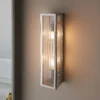 Daltra Large Ribbed Bathroom Wall Light - Chrome Effect 2 Daltra Large Ribbed Bathroom Wall Light - Chrome Effect -Chic Lighting Store 14301806 8085038438994028