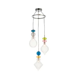 Elgin Cluster Pendant Ceiling Light - Multicoloured & Chrome 10 Elgin Cluster Pendant Ceiling Light - Multicoloured & Chrome -Chic Lighting Store 14301808 1945038439435937