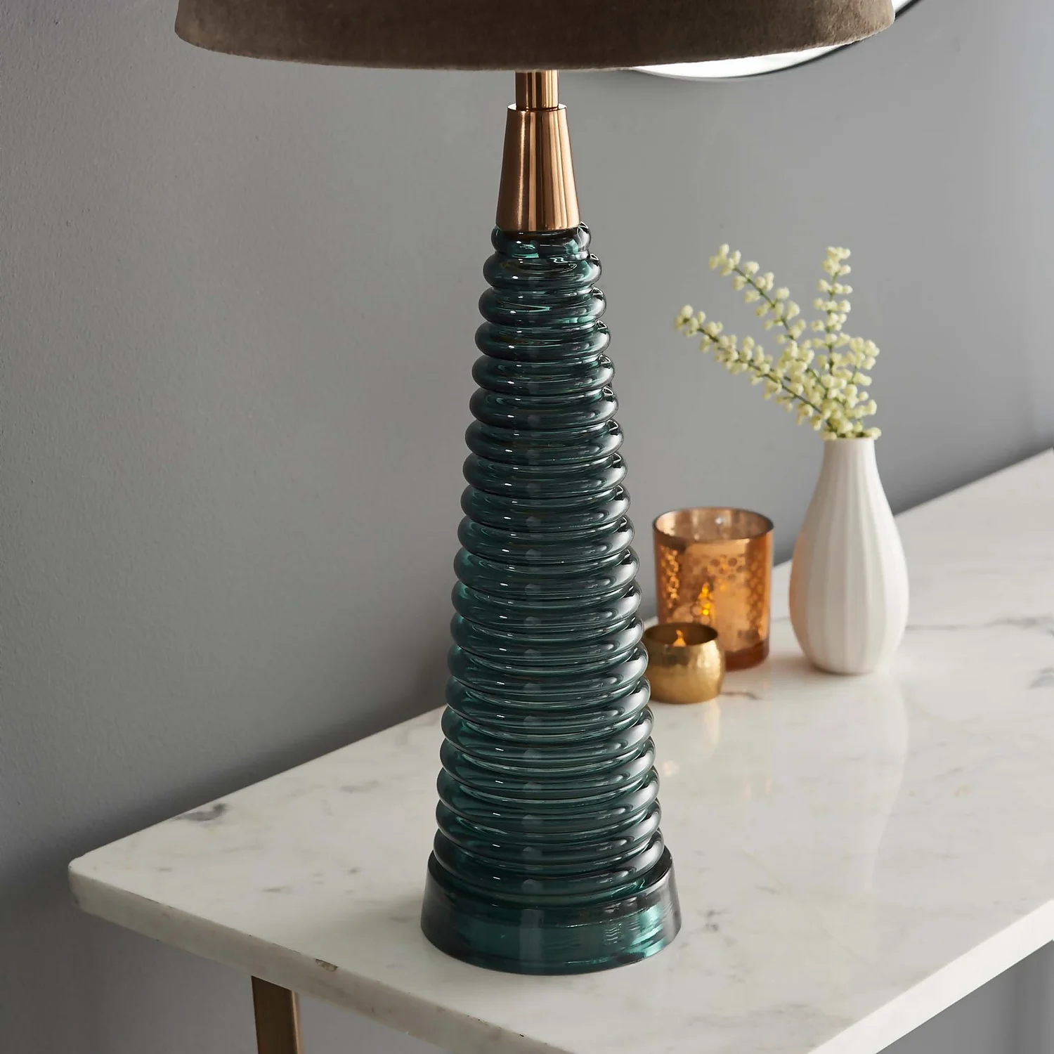 Fearn Table Lamp - Teal 7 Fearn Table Lamp - Teal - Image 5