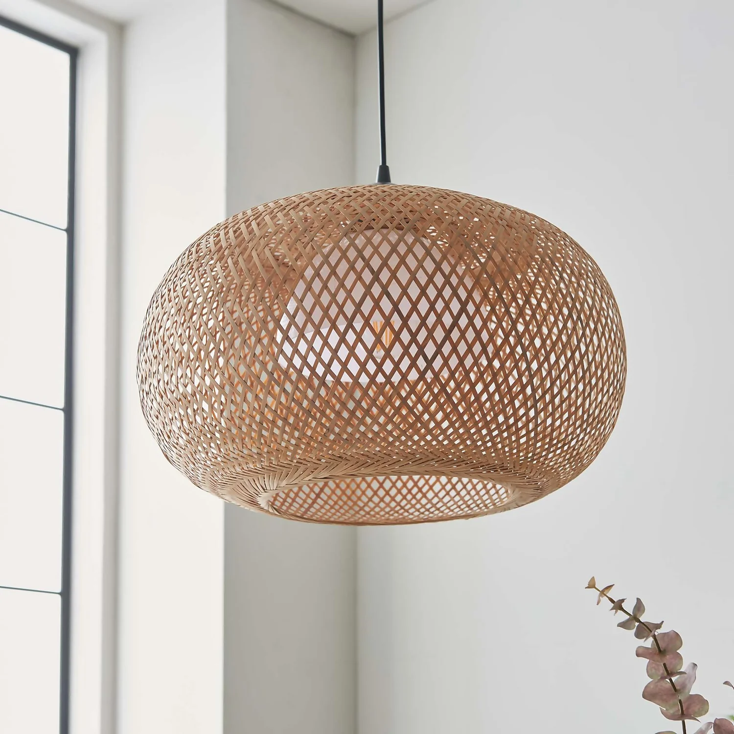 Laggan Globe Pendant Ceiling Light - Natural 5 Laggan Globe Pendant Ceiling Light - Natural - Image 3