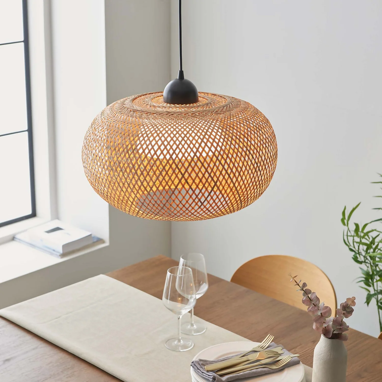 Laggan Globe Pendant Ceiling Light - Natural 3 Laggan Globe Pendant Ceiling Light - Natural