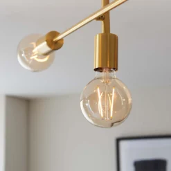 Logie Semi Flush Ceiling Light - Brass Effect 16 Logie Semi Flush Ceiling Light - Brass Effect -Chic Lighting Store 14301818 6885038439112603