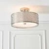 Orton Flush Ceiling Light - Nickel Effect 2 Orton Flush Ceiling Light - Nickel Effect -Chic Lighting Store 14301820 1495038437686685