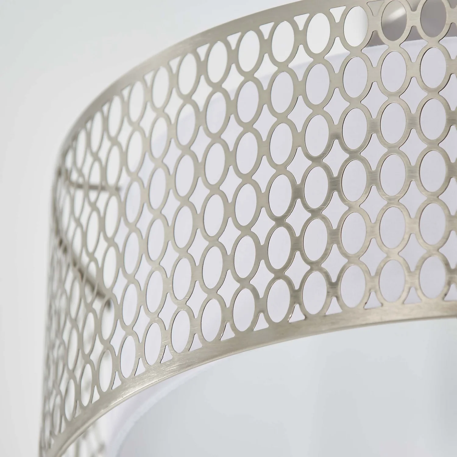 Orton Flush Ceiling Light - Nickel Effect 9 Orton Flush Ceiling Light - Nickel Effect - Image 7